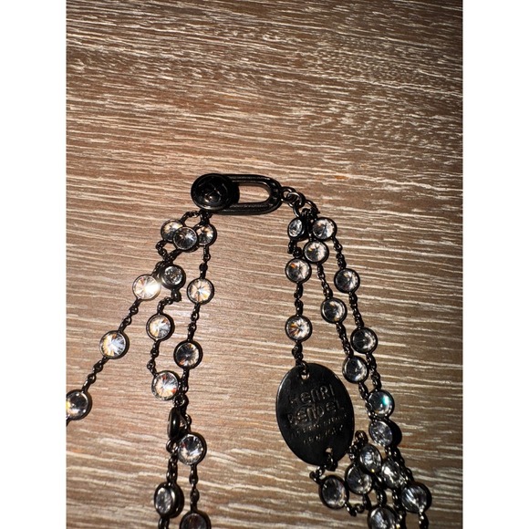 Henri Bendel Crystal Beaded Necklace Layered Strand Long Fashion Jewelry - Picture 5 of 10